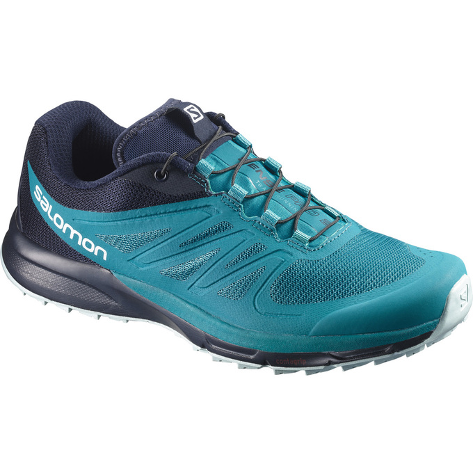 Zapatillas Trail Running Salomon Mujer Turquesa / Azul Marino - Salomon Argentina SENSE PRO 2 W ,083